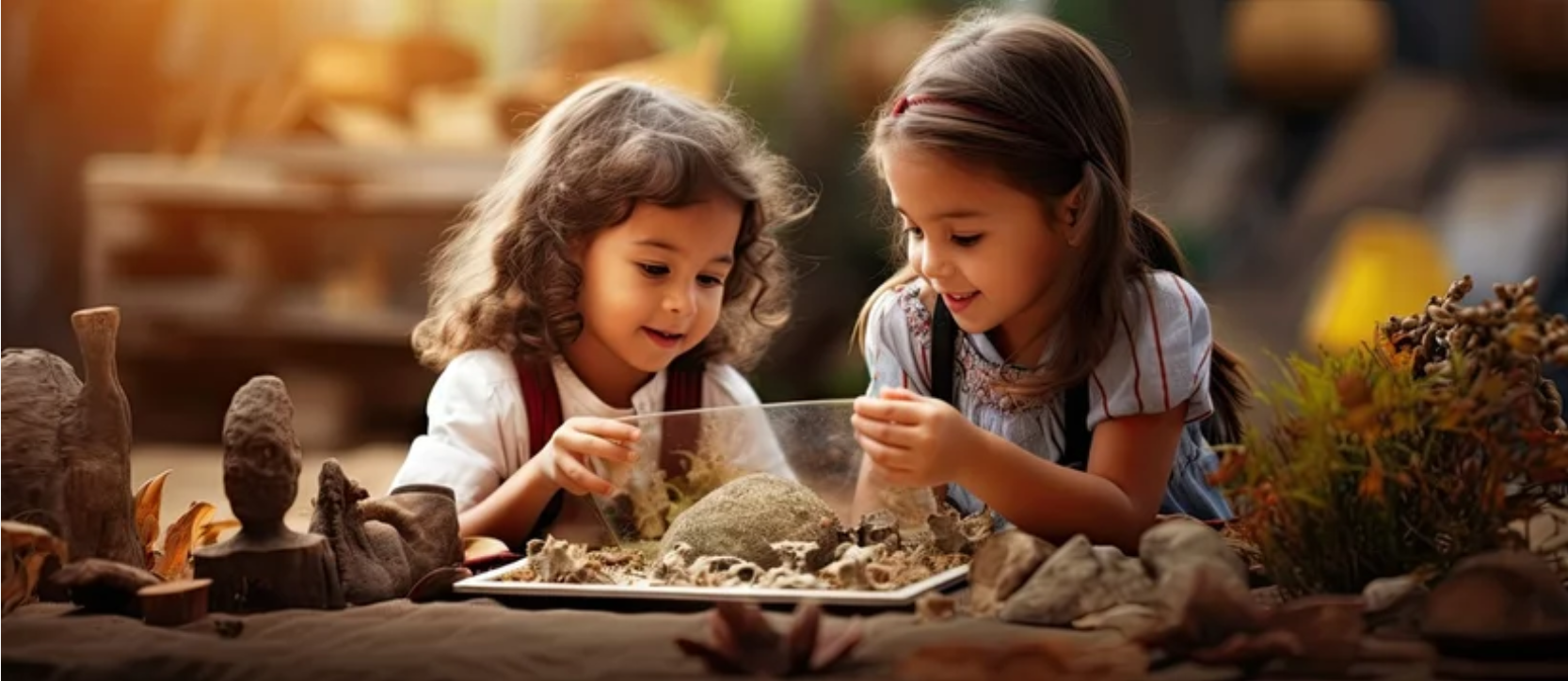 Children playing with STEM Toys Science Kits